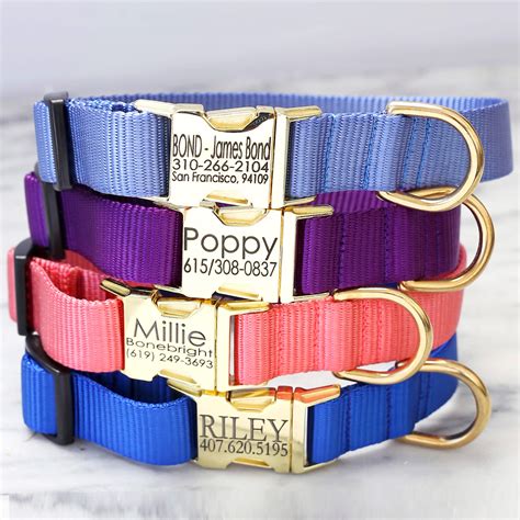 Personalized, Embroidered Dog Collars - Mimi Green