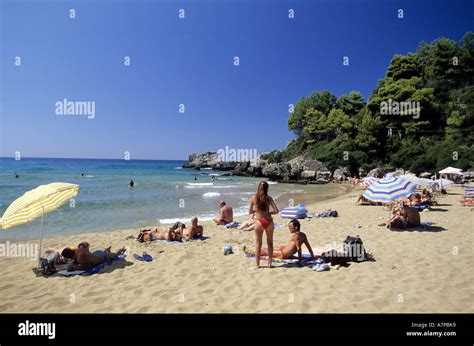 Greece, Corfu island, Glyfada beach Stock Photo - Alamy