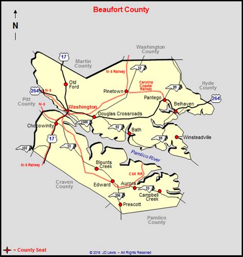 Beaufort County Nc Map - Cities And Towns Map