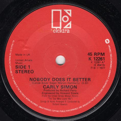 Carly Simon - Nobody Does It Better (1977, Vinyl) | Discogs