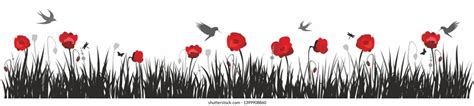 Poppy Border Images, Stock Photos & Vectors | Shutterstock