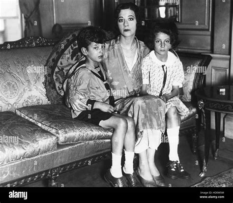 Fannie Brice (center) with her children William Arnstein (left) and ...