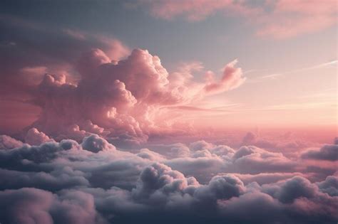 Premium AI Image | Pink clouds in the sky wallpaper