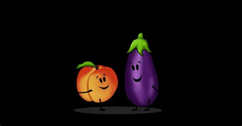 Eggplant and Peach - Eggplant - Sticker | TeePublic