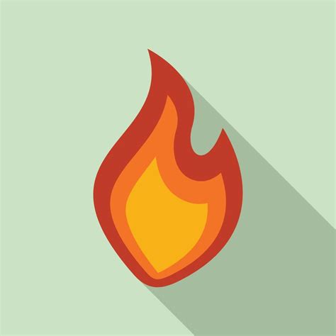 Fire flame ignite icon, flat style 14694366 Vector Art at Vecteezy