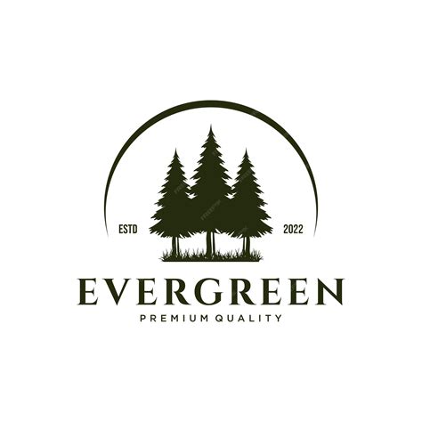 Premium Vector | Evergreen logo design