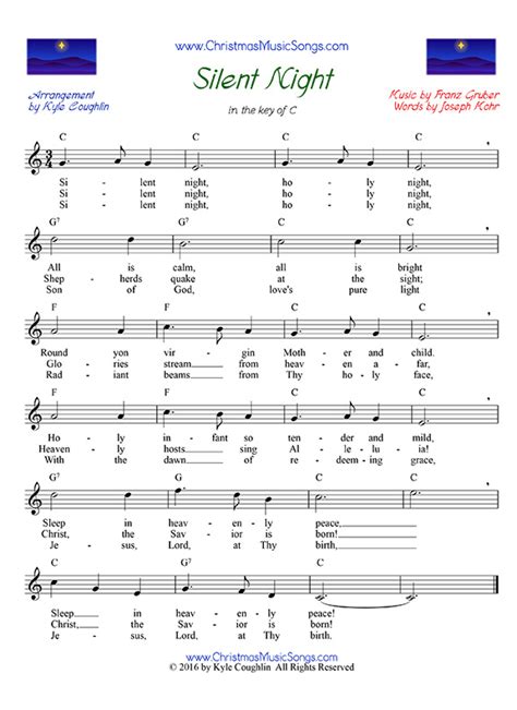 Silent Night Printable Sheet Music