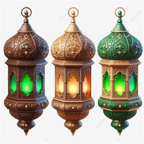 Ramadan Lanterns In Different Colors, Lanterns In Different Colors, Ramadan PNG Transparent ...