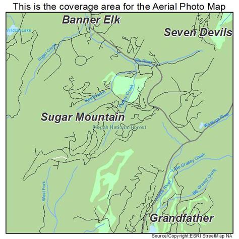 Aerial Photography Map of Sugar Mountain, NC North Carolina