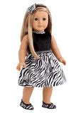 Wild Party - Clothes for 18 inch American Girl Doll - Dress, Head Bow ...