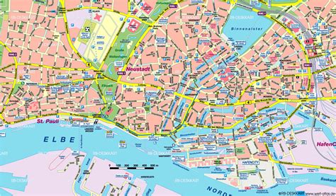 Hamburg Map - TravelsFinders.Com