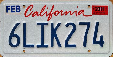 California license, License plate, Licence plates