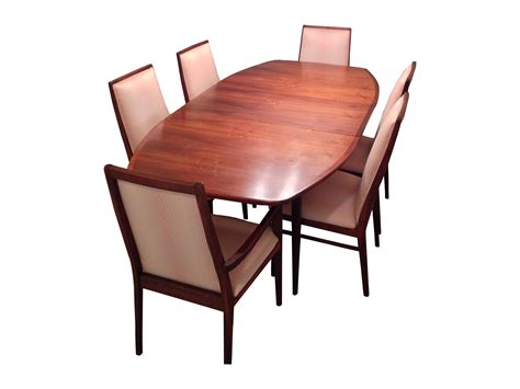 Dillingham Esprit 1965 Six-Seat Walnut Dining Set | Table and chair ...