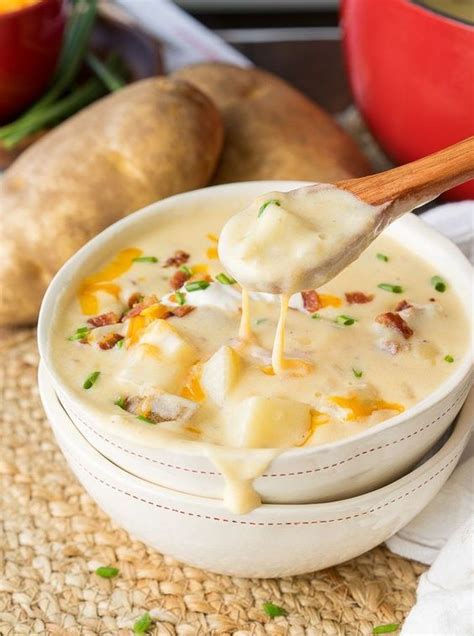 Loaded Baked Potato Soup - Easy Recipes Healthy | Baked potato soup recipe, Recipes, Loaded ...