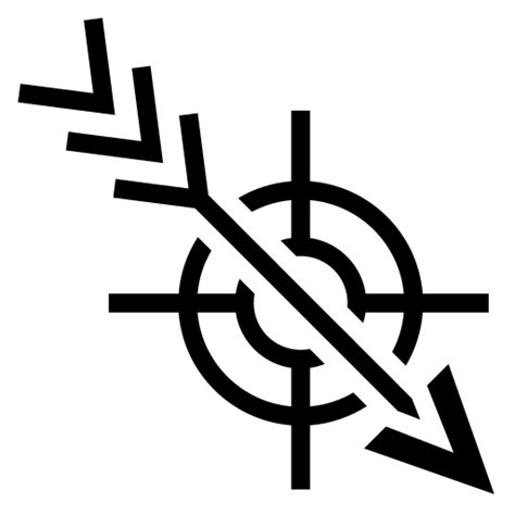 Crosshair arrow icon, SVG and PNG | Game-icons.net
