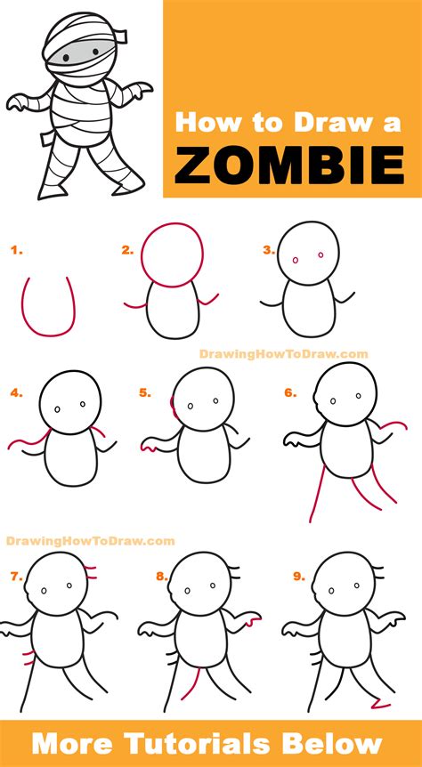 How To Draw A Zombie For Kids Easy Drawing Tutorial – NBKomputer