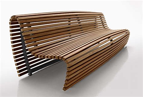 Outdoor Bench Seating - modern outdoor wood bench by B&B Italia