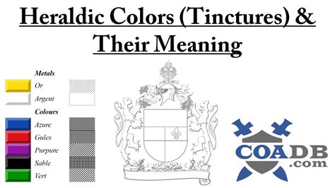 Heraldic Colors (Tinctures) & Their Meaning - YouTube