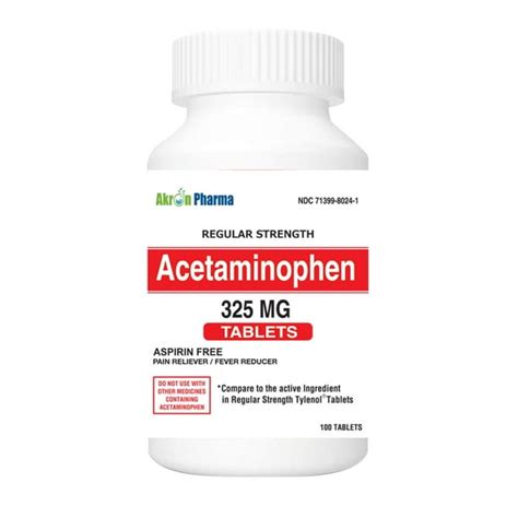 Acetaminophen Tablet- 325 mg-100 Tablets - Walmart.com