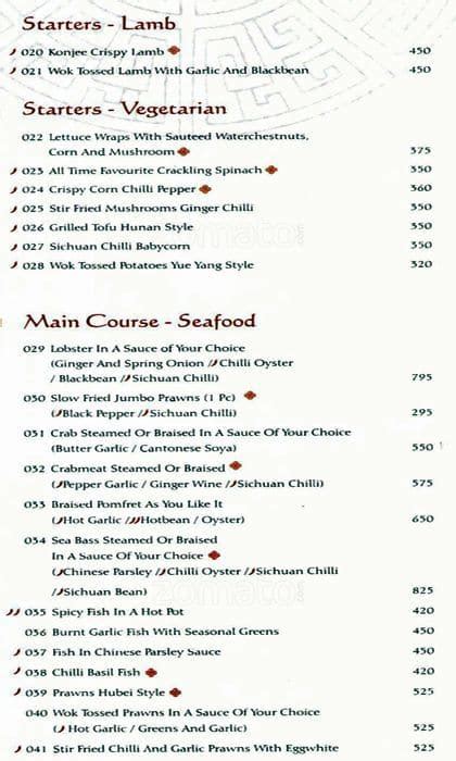 Mainland China Menu, Menu for Mainland China, Golf Course Road, Gurgaon - Zomato