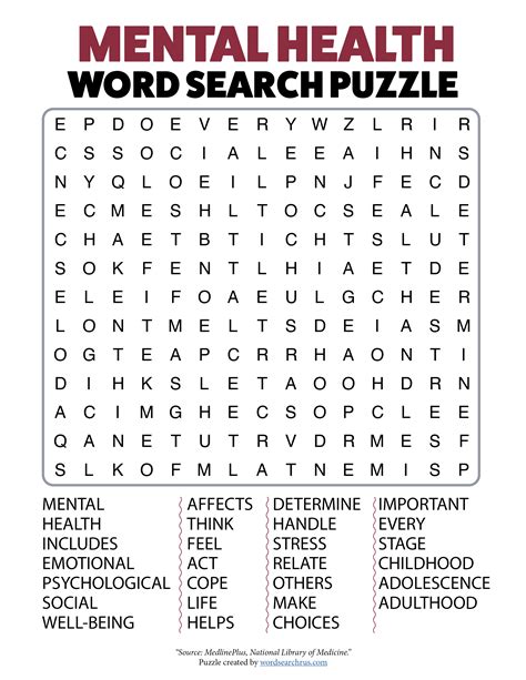 Pin on Word Search Puzzles - Health Topics