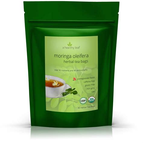 Moringa Tea: 30x Organic Tea Bags Per Pack of Moringa Leaf Tea