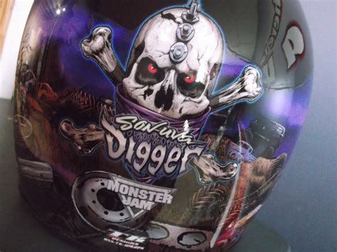 Monster Truck Driver- Son- Ova- Grave Diggers Helmet Wrap Ova, Custom ...