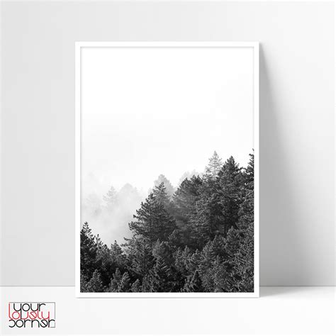 Nature Printable Wall Art Set of 3 Prints Black and White Art | Etsy