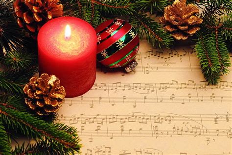 Christmas song, pretty, notes, background, cones, bonito, nice, flame, light, HD wallpaper | Peakpx