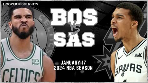 Boston Celtics vs San Antonio Spurs Full Game Highlights | Jan 17 ...