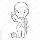 Electrician Coloring Pages sketch template
