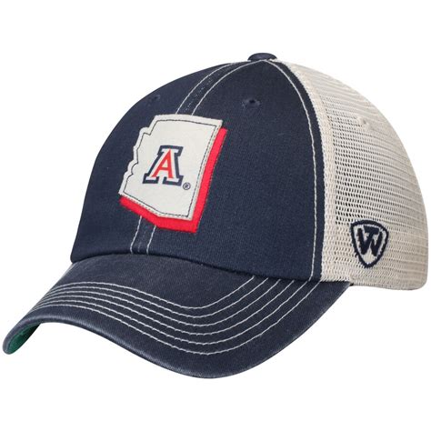 Top of the World Arizona Wildcats Navy/Natural United Trucker Team Color Adjustable Hat