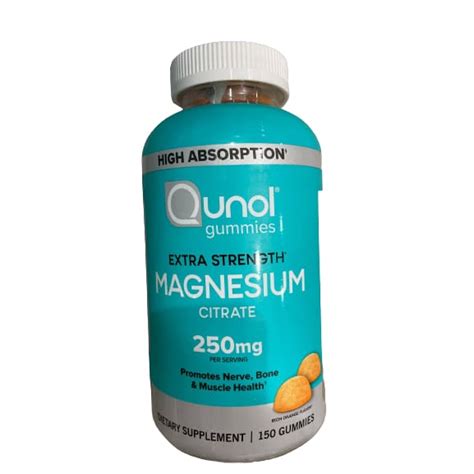 Qunol Magnesium Citrate 250mg Gummy, 150 Count | ShelHealth