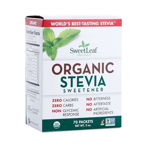 70-Count Organic Stevia Packets by SweetLeaf - Thrive Market