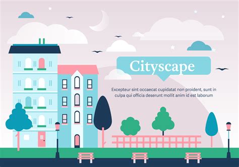 Cityscape Vector Illustration 115539 Vector Art at Vecteezy