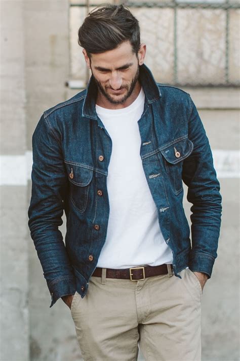 Guide for men on how to style denim jacket | Denim outfit men, Jean ...