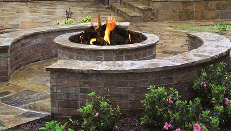 Stone Age Short Round Outdoor Fire Pit Kit - Old Station Landscape ...