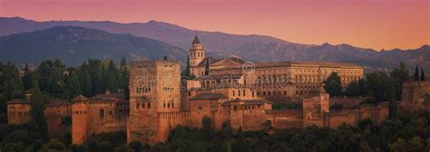 Alhambra at Sunset stock photo. Image of nevada, moorish - 51293454