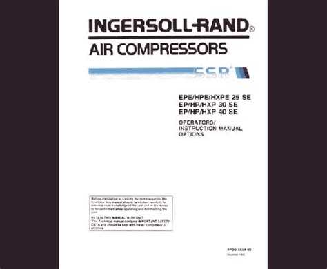 Ingersoll Rand Air Compressor Parts Manual Pdf | Reviewmotors.co