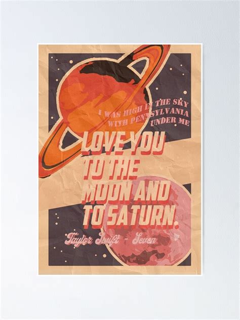 "Love You To The Moon nd To Saturn" Poster for Sale by debbieyanes2 ...