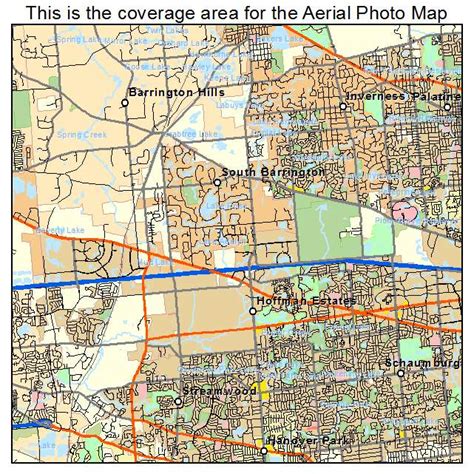 Aerial Photography Map of Hoffman Estates, IL Illinois