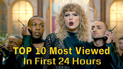 Top 10 Most Viewed Music Videos in the First 24 hours - YouTube