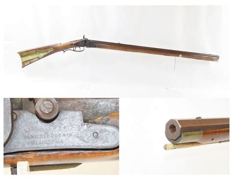 Antique HEAVY BARREL Full-Stock .48 Caliber Percussion American LONG ...