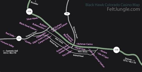 Map of Black Hawk, Colorado Casinos | Black hawk colorado, Central city ...