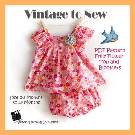 Free Sewing Patterns For Baby Pdf Sewing Pattern For Babies Top And Bloomers ...