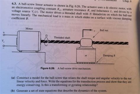 A ball-screw linear actuator is shown in Fie. 6.26. | Chegg.com