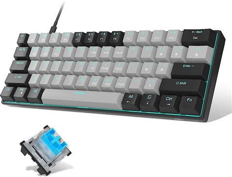 60 Percent Mechanical Gaming Keyboard, Red Gaming Keyboard, 48% OFF