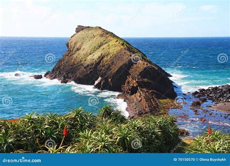 Atlantic Ocean Coast on Azores Islands Stock Photo - Image of nature, hill: 70150570