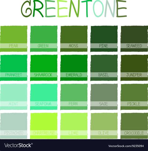 Greentone color tone Royalty Free Vector Image