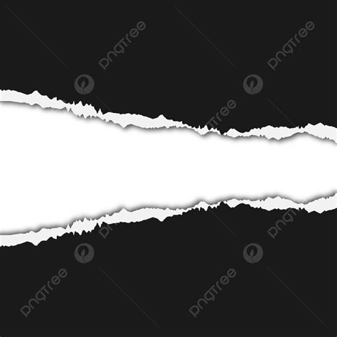 Torn Paper Transparent Vector PNG Images, Black Torn Paper On ...